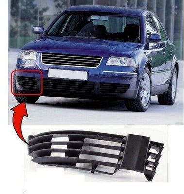 Fits VW Passat 2000-2005 Front Bumper Fog Grille Without Fog Hole Driver Side  - tradevehicleparts.co.uk