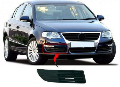 Fits VW Passat 2005-2010 Driver Side Front Bumper Fog Grille Without Fog Hole  - tradevehicleparts.co.uk
