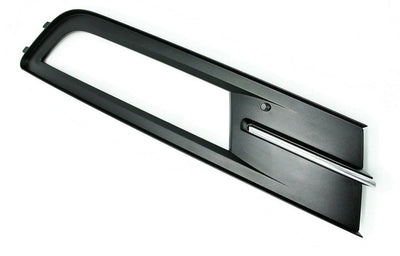 Fits VW Passat 2015- Front Bumper Fog Grille Black With Fog Hole Chrome Moulding Driver Side - tradevehicleparts.co.uk