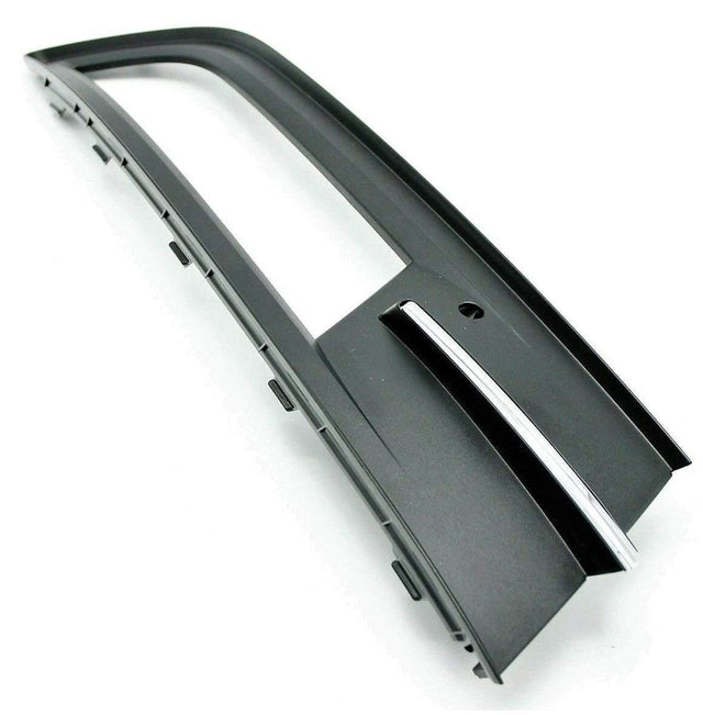 Fits VW Passat 2015- Front Bumper Fog Grille Black With Fog Hole Chrome Moulding Driver Side - image 2