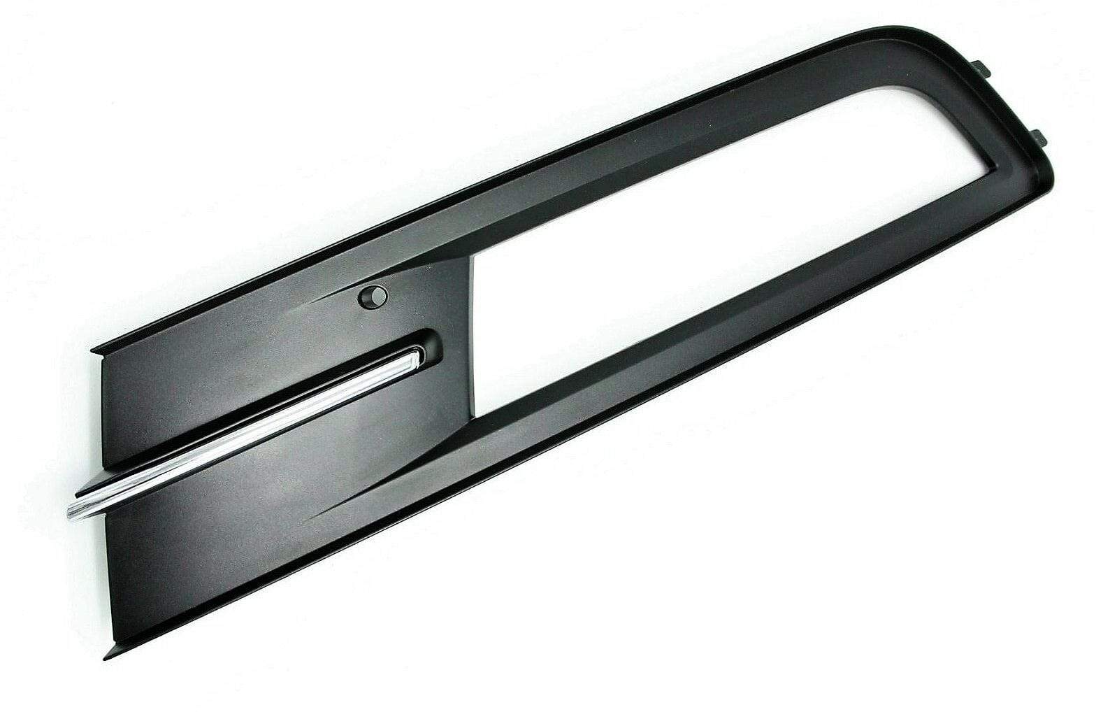 VW Passat 2015- Front Bumper Fog Grille Black With Fog Hole Chrome Moulding Passenger Side