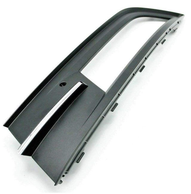 Fits VW Passat 2015- Front Bumper Fog Grille Black With Fog Hole Chrome Moulding Passenger Side - image 2
