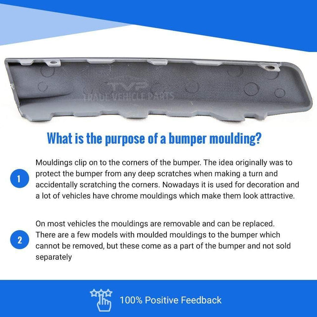 Fits VW Passat B6 2005-2010 Front Bumper Moulding Primed Passenger Side - image 3