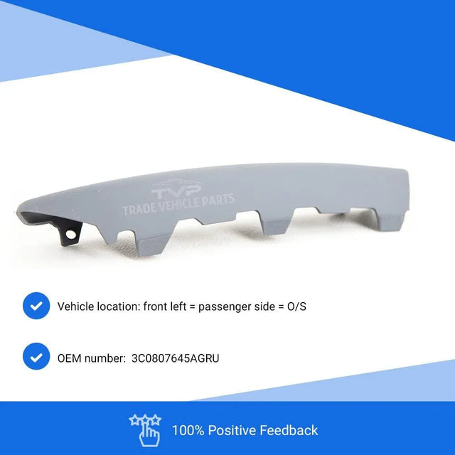 Fits VW Passat B6 2005-2010 Front Bumper Moulding Primed Passenger Side - image 2