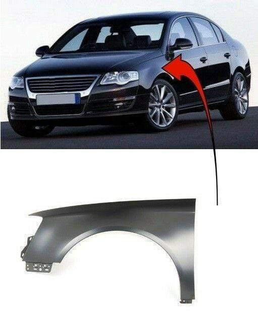 VW Passat B6 2005-2010 Front Wing Primed Passenger Side