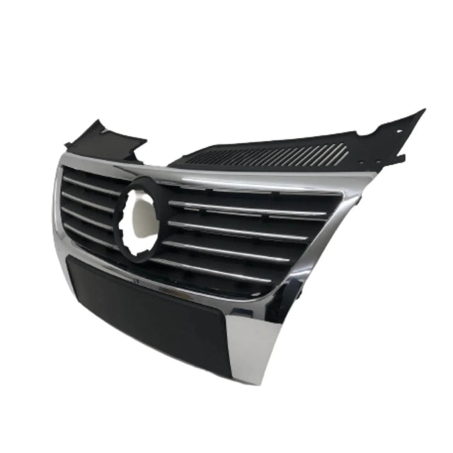 Fits VW Passat B6 3C 2005-07/2010 Front Top Radiator Centre Grille Chrome Frame No Pdc Holes 150Mm Badge - image 2