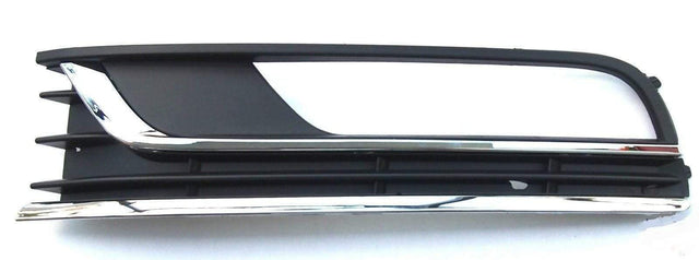 Fits VW Passat B7 2011-2014 Front Bumper Fog Grille W/ Lamp Hole Two Chrome Mouldings Left Side - image 2