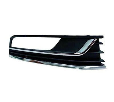 Fits VW Passat B7 2011-2014 Front Bumper Fog Grille W/Lamp Hole Two Chromes Driver Side - tradevehicleparts.co.uk