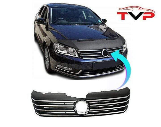 Fits VW Passat B7 2011-2014 Front Top Grille With Chrome Moulding  - image 2