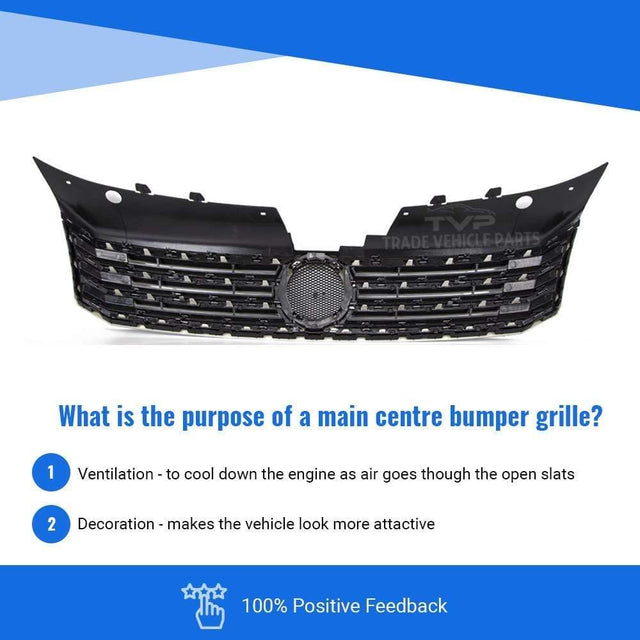 Fits VW Passat B7 2011-2014 Front Top Grille With Silver & Chrome Moulding - image 4