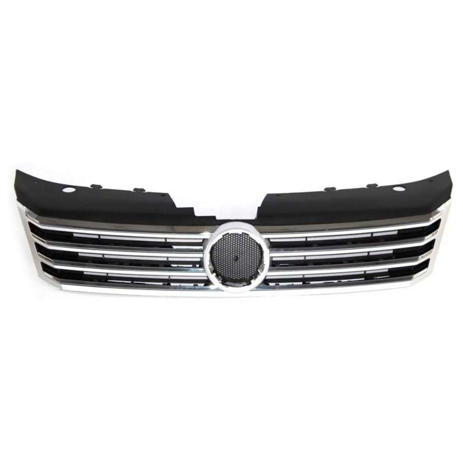 VW Passat B7 2011-2014 Front Top Grille With Silver & Chrome Moulding