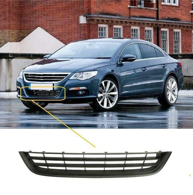 Fits VW Passat Cc 2008-2012 Front Bumper Grille Lower Center Black  - tradevehicleparts.co.uk