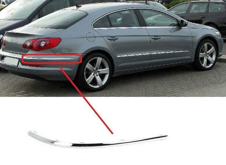 VW Passat Cc 2008-2012 Rear Bumper Moulding Chrome Driver Side