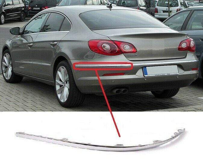 VW Passat Cc 2008-2012 Rear Bumper Moulding Chrome Passenger Side