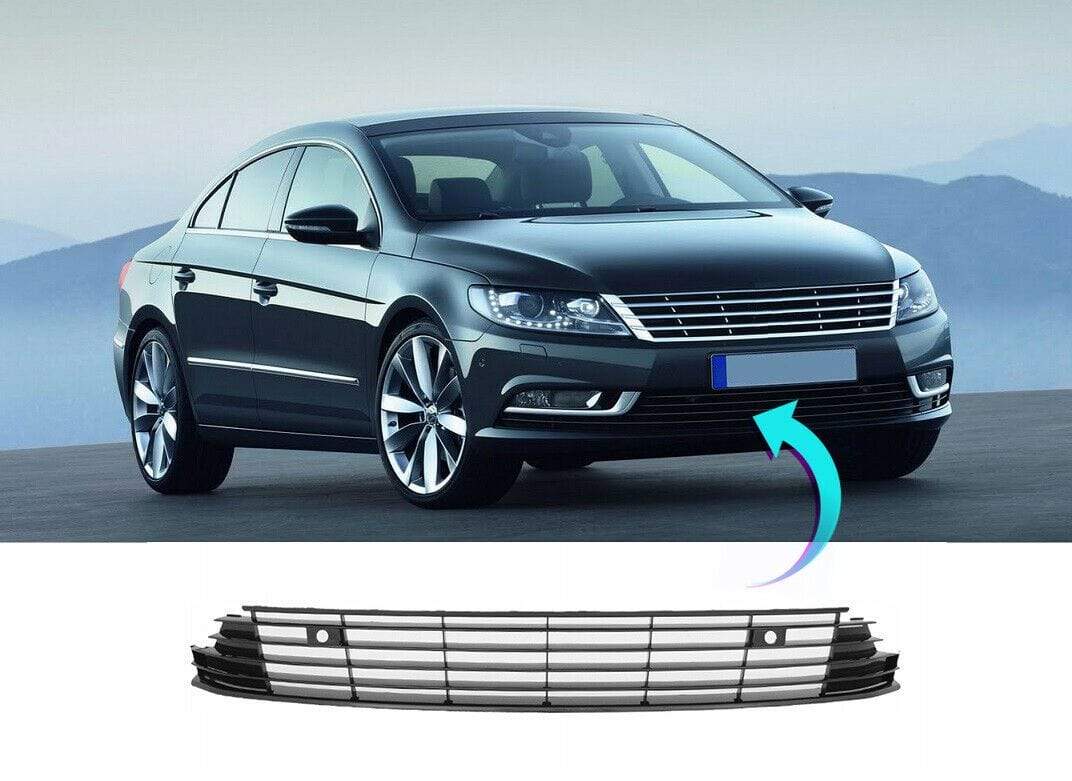 VW Passat Cc 2012-2017 Front Lower Centre Bumper Grille Black W/Pdc
