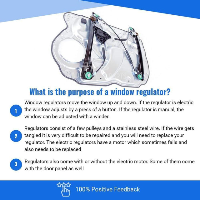 Fits VW Polo 2000-2009 Front Electric Window Regulator W/ Panel W/O Motor Passenger Side - image 4