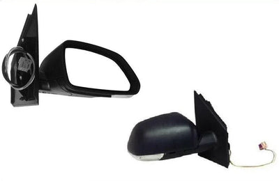 Fits VW Polo 2005-2009 Door Wing Mirror Electric Heated Black Driver Side - tradevehicleparts.co.uk