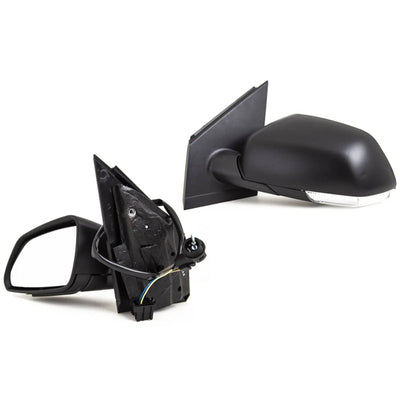 Fits VW Polo 2005-2009 Door Wing Mirror Manual With Indicator Black Passenger Side - tradevehicleparts.co.uk