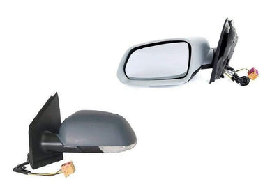 Fits VW Polo 2005-2009 Door Wing Mirror Manual Primed Passenger Side - tradevehicleparts.co.uk