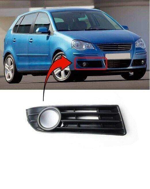 VW Polo 2005-2009 Front Bumper Fog Light Grille Cover Trim With Hole Driver Side
