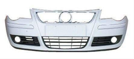 Fits VW Polo 2005-2009 Front Bumper Primed No Washer Holes Complete With All Grilles & Mouldings Standard Models - image 2