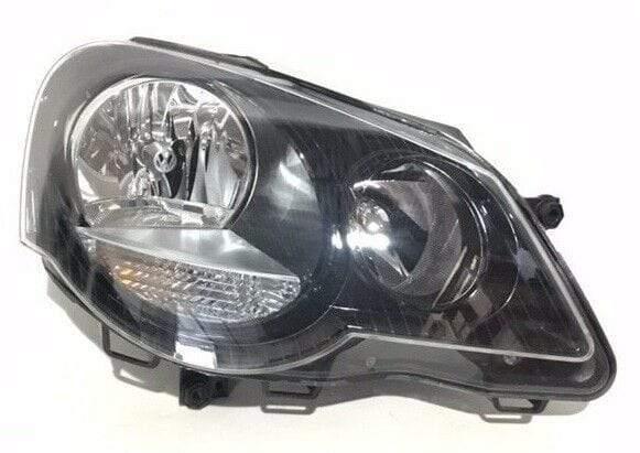 Fits VW Polo 2005-2009 Headlamp Headlight Black Driver Side - image 2