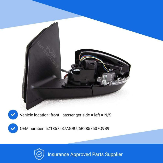 Fits VW Polo 2009-2014 Door Wing Mirror Heated Electric Primed Indicator Left 10 Pin - image 2