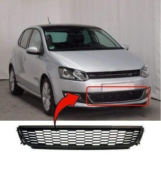 Fits VW Polo 2009-2014 Front Bumper Grille Centre Lower Mat Grey - image 6