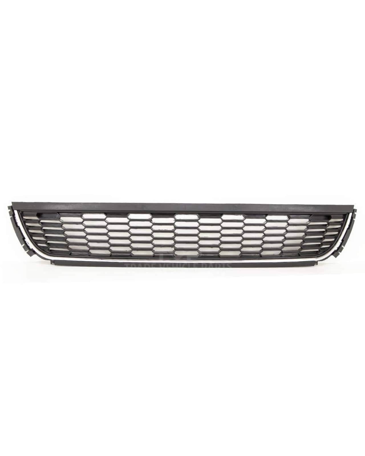 VW Polo 2009-2014 Front Bumper Grille Centre Lower With Chrome Moulding Trim