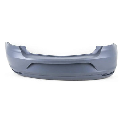 Fits VW Polo 2014-2017 Rear Bumper Primed Gray No Pdc Holes No Exhaust Cut Out - tradevehicleparts.co.uk