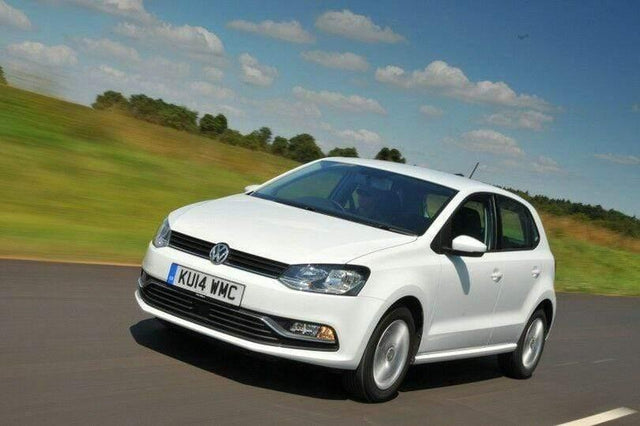 Fits VW Polo 2014- Front Bumper Fog Grille Mat Black With Fog Hole & Chrome Moulding Left Side - image 2