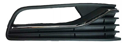 Fits VW Polo 2014- 2017 Front Bumper Fog Grille With Chrome Moulding Driver Side - tradevehicleparts.co.uk