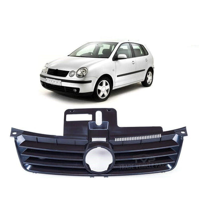 Fits VW Polo 9N 2002-2005 Front Centre Main Grille Black - tradevehicleparts.co.uk