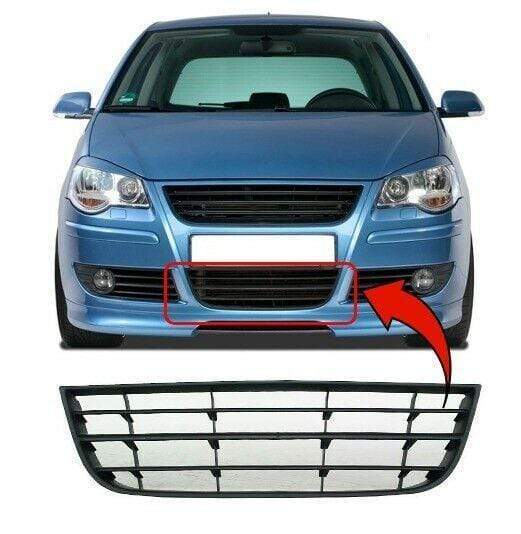 VW Polo 9N 2005-2009 Front Bumper Grille Mat Black