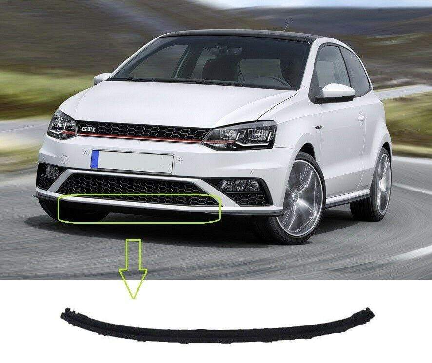 VW Polo Gti 2014-2017 Front Bumper Spoiler Trim Black (Clips To The Spoiler)