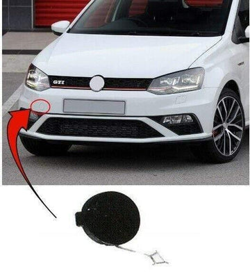 Fits VW Polo Gti 2014-2017 Front Bumper Towing Eye Cover Primed - tradevehicleparts.co.uk