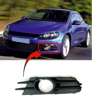 Fits VW Scirocco 2008-2014 Front Bumper Fog Grille With Fog Hole Passenger Side - tradevehicleparts.co.uk