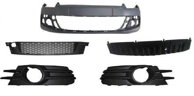 Fits VW Scirocco 2008-2014 Front Bumper Primed W/ Complete Grilles, Lower Spoiler & Brackets - image 2