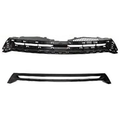 Fits VW Scirocco 2008-2014 Front Main Grille Complete Mat Black - tradevehicleparts.co.uk