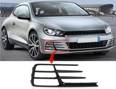 Fits VW Scirocco Gts 2014-2017 Front Bumper Fog Grille Driver Side - tradevehicleparts.co.uk
