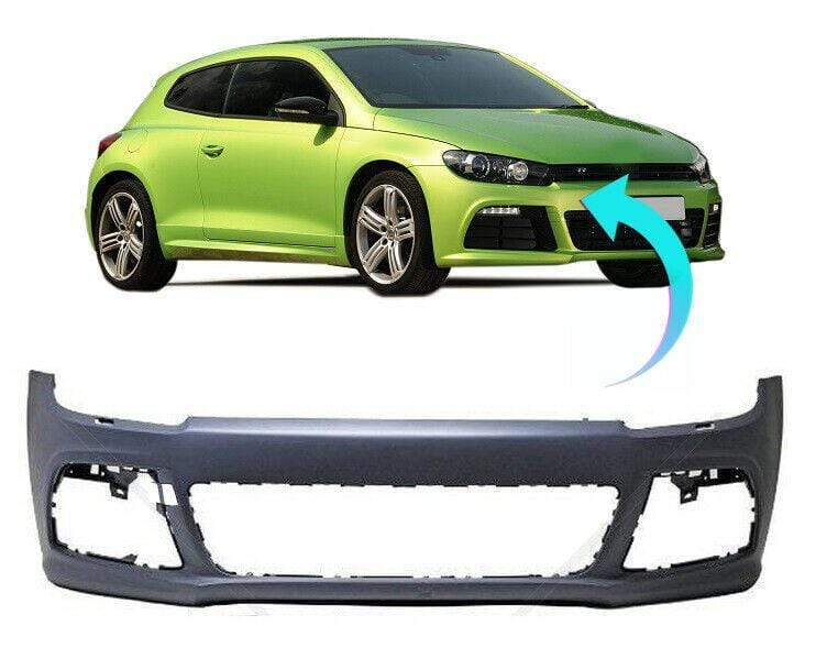 VW Scirocco R 2008-2014 Front Bumper Primed With Washer Holes
