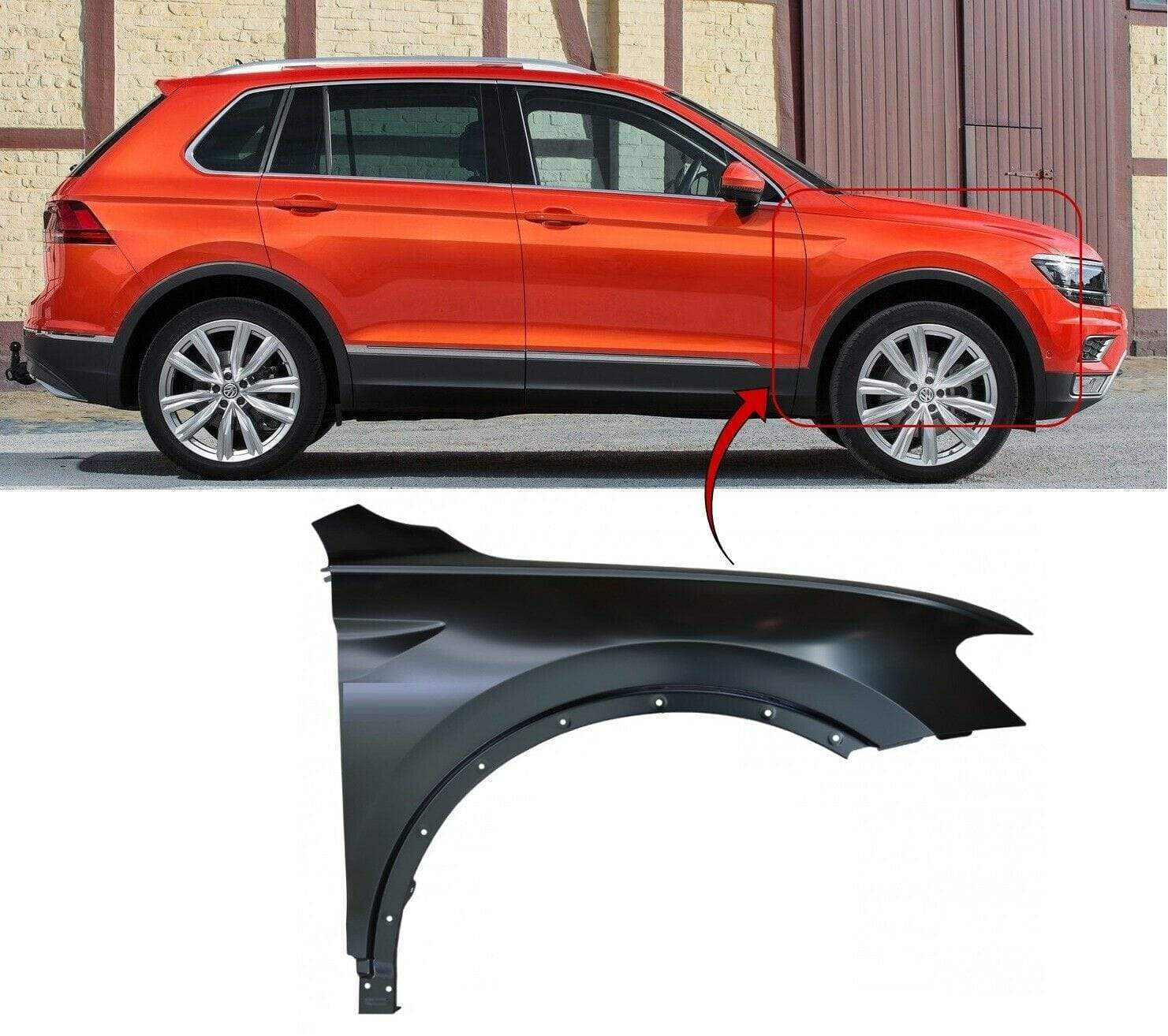 VW Tiguan 2016- Front Wing Driver Side