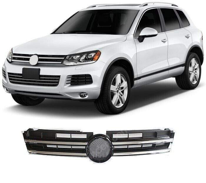 VW Touareg 2011-2014 Front Main Grille With Chrome Moulding