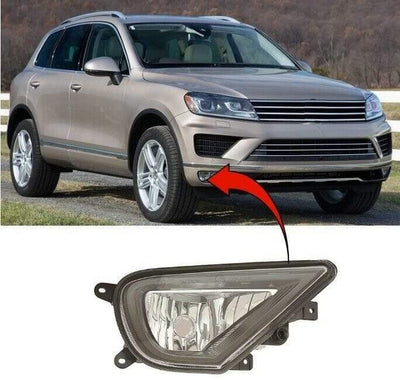 Fits VW Touareg 2014-2018 Fog Light Lamp W/O Motor Driver Side - tradevehicleparts.co.uk