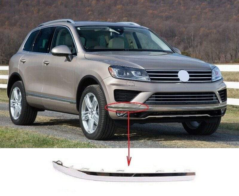 VW Touareg 2014-2018 Front Bumper Moulding Chrome Driver Side