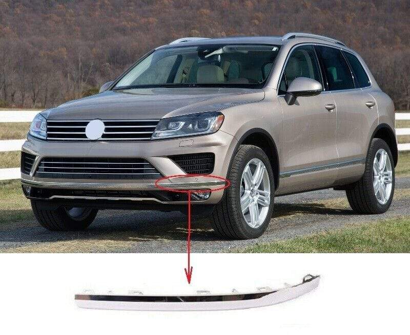 VW Touareg 2014-2018 Front Bumper Moulding Chrome Passenger Side
