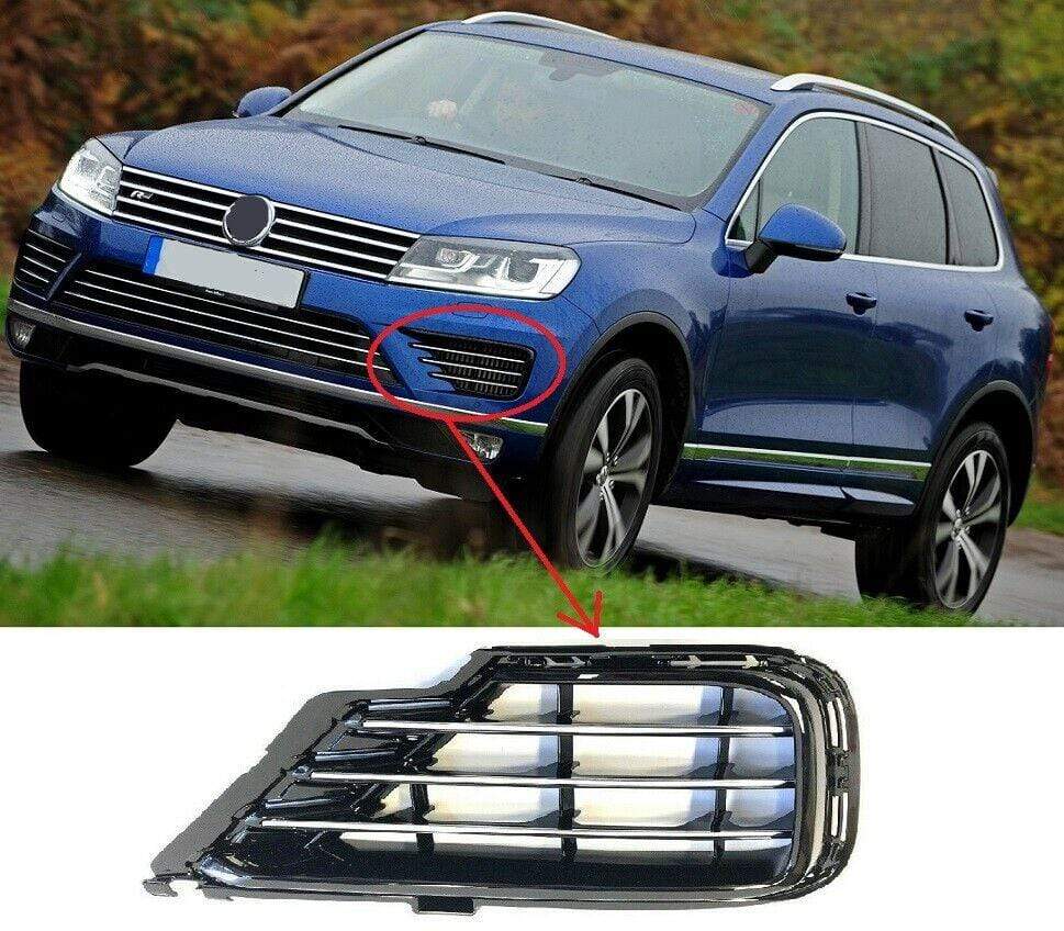 VW Touareg R-Line 2014-2018 Front Bumper Grille Black Passenger Side