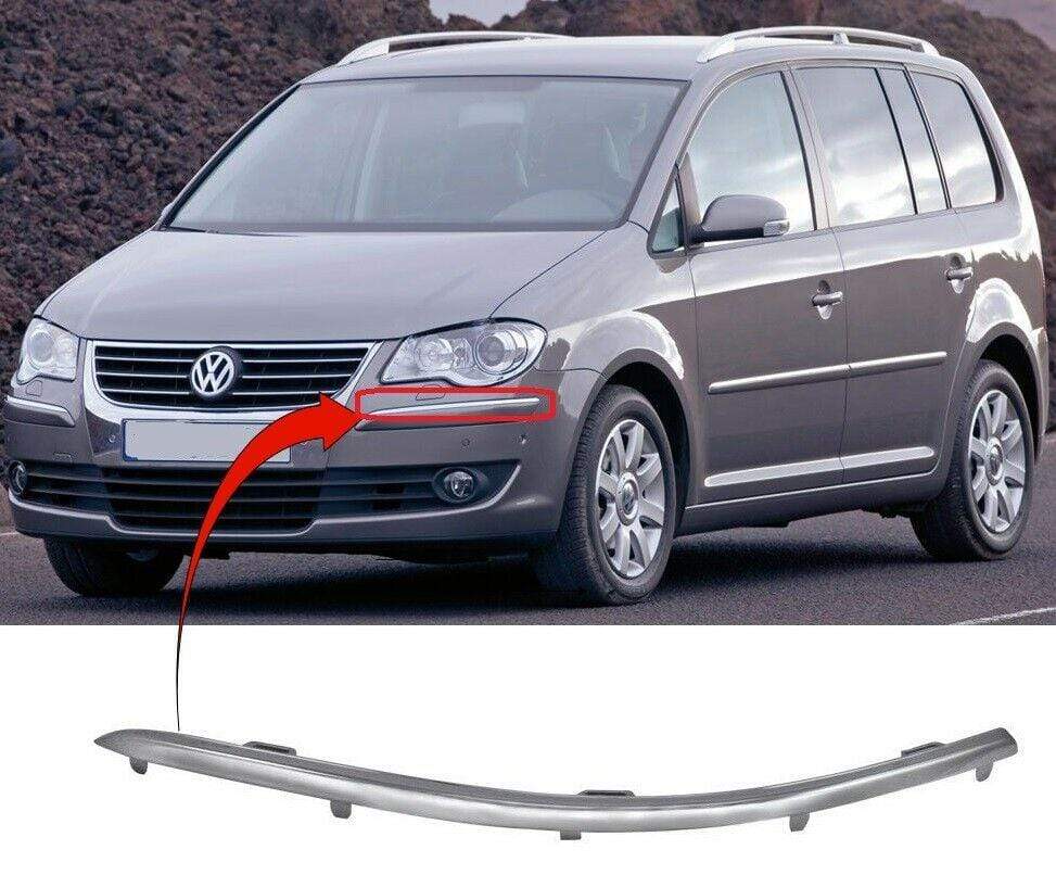 VW Touran 2007-2010 Front Bumper Moulding Stripe Chrome Passenger Side
