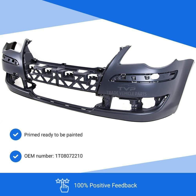 Fits VW Touran 2007-2010 Front Bumper Primed No Washer/Sensor Hole  - image 2