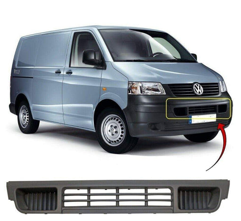 Fits VW Transporter T5 2003-2009 Front Bumper Grille Centre Dark Grey  Textured